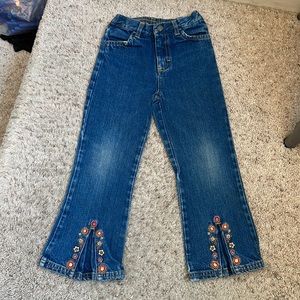 GIRLS Dora the explorer nick Jr blue jeans cute embroidered size 5